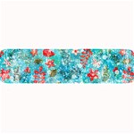 Snowy Winter Foliage, Adoxali, Christmas, Berry, Blue Large Bar Mat