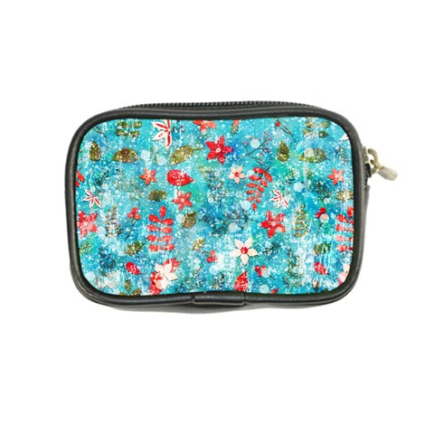 Snowy Winter Foliage, Adoxali, Christmas, Berry, Blue Coin Purse from ArtsNow.com Back