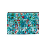 Snowy Winter Foliage, Adoxali, Christmas, Berry, Blue Cosmetic Bag (Medium)