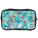 Snowy Winter Foliage, Adoxali, Christmas, Berry, Blue Toiletries Bag (Two Sides)