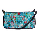 Snowy Winter Foliage, Adoxali, Christmas, Berry, Blue Shoulder Clutch Bag