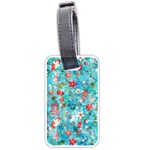 Snowy Winter Foliage, Adoxali, Christmas, Berry, Blue Luggage Tag (one side)