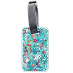 Snowy Winter Foliage, Adoxali, Christmas, Berry, Blue Luggage Tag (two sides)