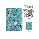 Snowy Winter Foliage, Adoxali, Christmas, Berry, Blue Playing Cards 54 Designs (Mini)