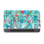 Snowy Winter Foliage, Adoxali, Christmas, Berry, Blue Memory Card Reader with CF