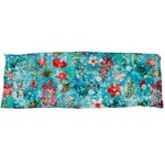 Snowy Winter Foliage, Adoxali, Christmas, Berry, Blue One Side Body Pillow Cases