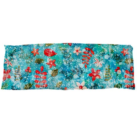 Snowy Winter Foliage, Adoxali, Christmas, Berry, Blue 21 x60  Body Pillow Case Dakimakura (Two Sides) from ArtsNow.com Back