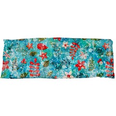 Snowy Winter Foliage, Adoxali, Christmas, Berry, Blue 15 x40  Body Pillow Case Dakimakura (Two Sides) from ArtsNow.com Front