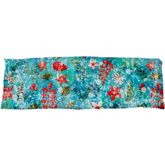 Snowy Winter Foliage, Adoxali, Christmas, Berry, Blue 21 x63  Body Pillow Case Dakimakura (Two Sides) from ArtsNow.com Front