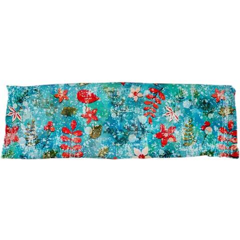 Snowy Winter Foliage, Adoxali, Christmas, Berry, Blue 21 x63  Body Pillow Case Dakimakura (Two Sides) from ArtsNow.com Back