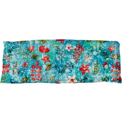 Snowy Winter Foliage, Adoxali, Christmas, Berry, Blue 25 x67  Body Pillow Case Dakimakura (Two Sides) from ArtsNow.com Front