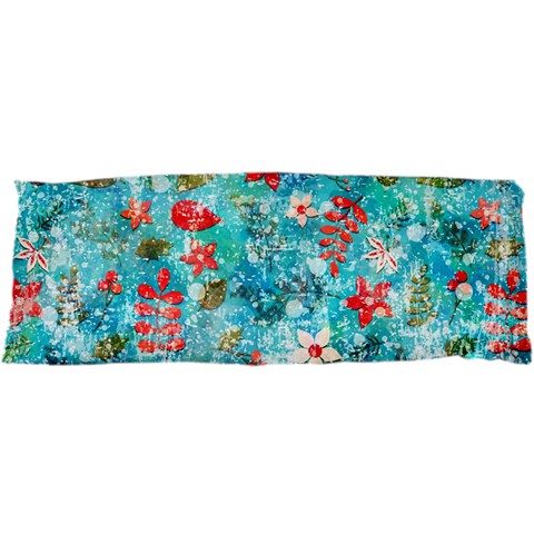 Snowy Winter Foliage, Adoxali, Christmas, Berry, Blue 25 x67  Body Pillow Case Dakimakura (Two Sides) from ArtsNow.com Back