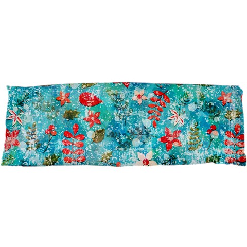 Snowy Winter Foliage, Adoxali, Christmas, Berry, Blue 25 x71  Body Pillow Case Dakimakura (Two Sides) from ArtsNow.com Back