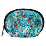 Snowy Winter Foliage, Adoxali, Christmas, Berry, Blue Accessory Pouch (Medium)