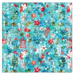 Snowy Winter Foliage, Adoxali, Christmas, Berry, Blue Square Satin Scarf (36  x 36 )