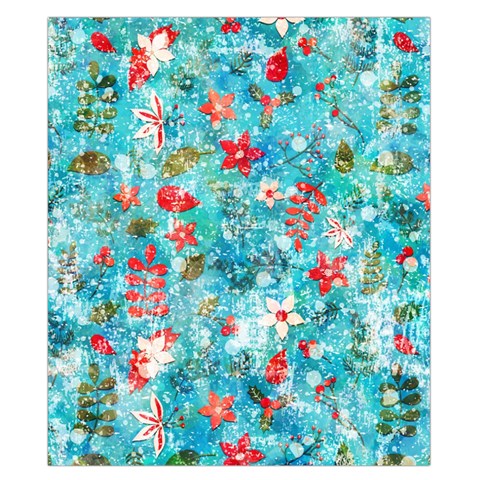 Snowy Winter Foliage, Adoxali, Christmas, Berry, Blue Duvet Cover Double Side (California King Size) from ArtsNow.com Back