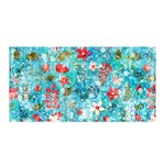 Snowy Winter Foliage, Adoxali, Christmas, Berry, Blue Satin Wrap 35  x 70 