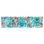 Snowy Winter Foliage, Adoxali, Christmas, Berry, Blue Oblong Satin Scarf (16  x 60 )