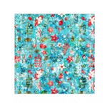 Snowy Winter Foliage, Adoxali, Christmas, Berry, Blue Square Satin Scarf (30  x 30 )