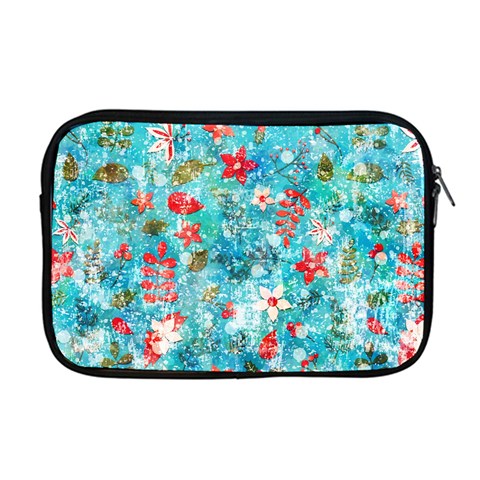 Snowy Winter Foliage, Adoxali, Christmas, Berry, Blue Apple MacBook Pro 17  Zipper Case from ArtsNow.com Front