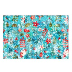 Snowy Winter Foliage, Adoxali, Christmas, Berry, Blue Belt Pouch Bag (Large) from ArtsNow.com Loop