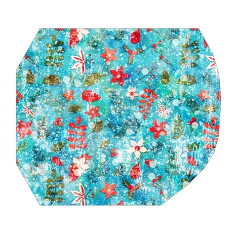 Snowy Winter Foliage, Adoxali, Christmas, Berry, Blue Belt Pouch Bag (Large) from ArtsNow.com Tape