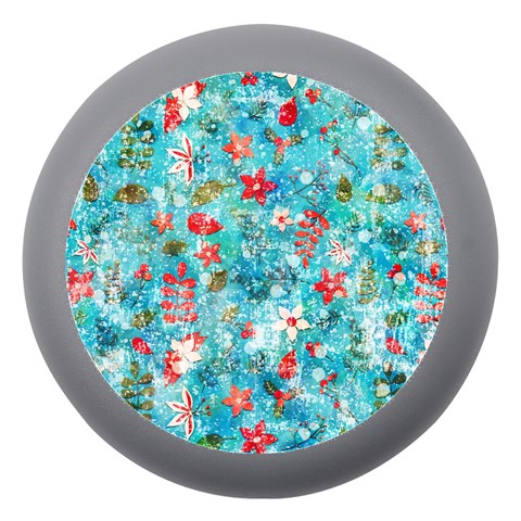 Snowy Winter Foliage, Adoxali, Christmas, Berry, Blue Dento Box with Mirror from ArtsNow.com Front