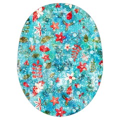 Snowy Winter Foliage, Adoxali, Christmas, Berry, Blue Microwave Oven Glove from ArtsNow.com Palm