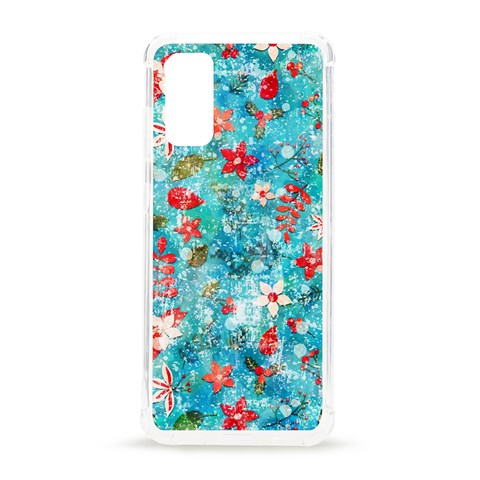 Snowy Winter Foliage, Adoxali, Christmas, Berry, Blue Samsung Galaxy S20 6.2 Inch TPU UV Case from ArtsNow.com Front