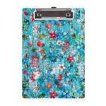 Snowy Winter Foliage, Adoxali, Christmas, Berry, Blue A5 Acrylic Clipboard