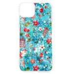 Snowy Winter Foliage, Adoxali, Christmas, Berry, Blue iPhone 15 TPU UV Print Case