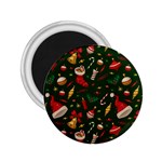 Texture, Pattern, Red, Craciun, Christmas, Hat, Santa, Green 2.25  Magnets