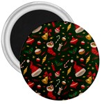 Texture, Pattern, Red, Craciun, Christmas, Hat, Santa, Green 3  Magnets