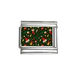 Texture, Pattern, Red, Craciun, Christmas, Hat, Santa, Green Italian Charm (9mm)