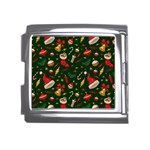 Texture, Pattern, Red, Craciun, Christmas, Hat, Santa, Green Mega Link Italian Charm (18mm)