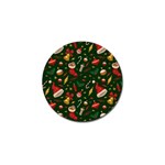 Texture, Pattern, Red, Craciun, Christmas, Hat, Santa, Green Golf Ball Marker