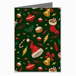 Texture, Pattern, Red, Craciun, Christmas, Hat, Santa, Green Greeting Card