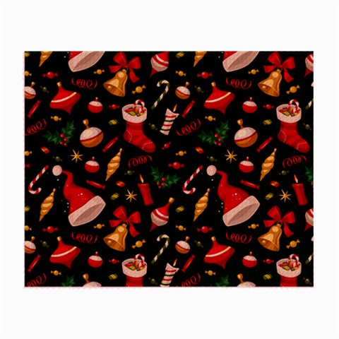 Texture, Pattern, Red, Craciun, Christmas, Hat, Santa, Green Small Glasses Cloth from ArtsNow.com Front