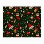 Texture, Pattern, Red, Craciun, Christmas, Hat, Santa, Green Small Glasses Cloth