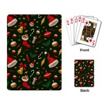 Texture, Pattern, Red, Craciun, Christmas, Hat, Santa, Green Playing Cards Single Design (Rectangle)