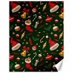 Texture, Pattern, Red, Craciun, Christmas, Hat, Santa, Green Canvas 12  x 16 