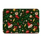 Texture, Pattern, Red, Craciun, Christmas, Hat, Santa, Green Plate Mats