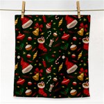 Texture, Pattern, Red, Craciun, Christmas, Hat, Santa, Green Face Towel