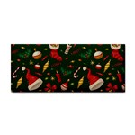 Texture, Pattern, Red, Craciun, Christmas, Hat, Santa, Green Hand Towel