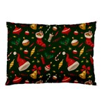 Texture, Pattern, Red, Craciun, Christmas, Hat, Santa, Green Pillow Case