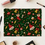 Texture, Pattern, Red, Craciun, Christmas, Hat, Santa, Green Cosmetic Bag (XL)