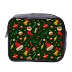 Texture, Pattern, Red, Craciun, Christmas, Hat, Santa, Green Mini Toiletries Bag (Two Sides)