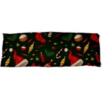 Texture, Pattern, Red, Craciun, Christmas, Hat, Santa, Green 21 x60  Body Pillow Case Dakimakura (Two Sides)