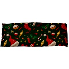 Texture, Pattern, Red, Craciun, Christmas, Hat, Santa, Green 15 x40  Body Pillow Case Dakimakura (Two Sides) from ArtsNow.com Front