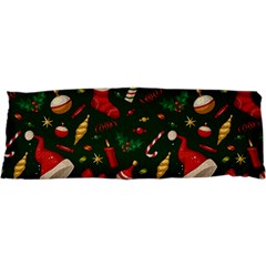 Texture, Pattern, Red, Craciun, Christmas, Hat, Santa, Green 17 x47  Body Pillow Case Dakimakura (Two Sides) from ArtsNow.com Back